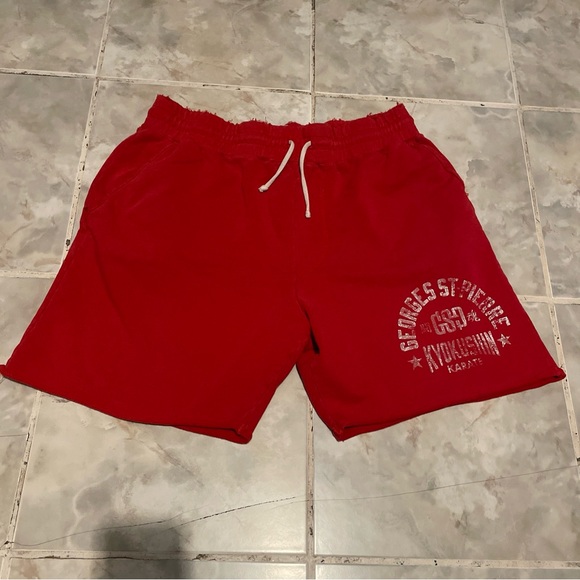 RARE Size XL Roots Of Fight Georges St Pierre Shorts Kyokushin Karate Distressed